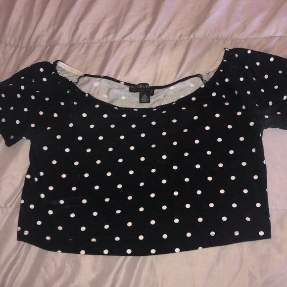 Forever 21 Tops - Forever 21 polka dot crop top